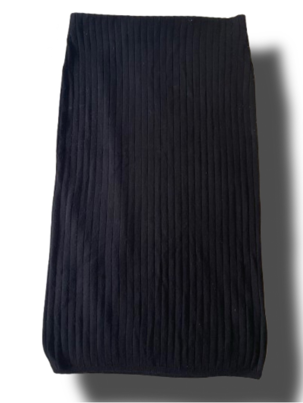 Tahari Black Ribbed Pencil Skirt